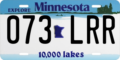 MN license plate 073LRR