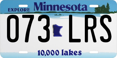 MN license plate 073LRS