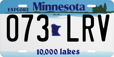 MN license plate 073LRV