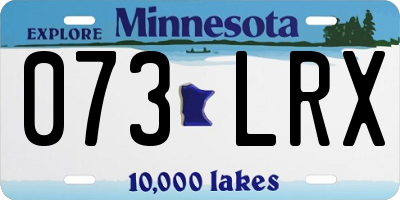 MN license plate 073LRX