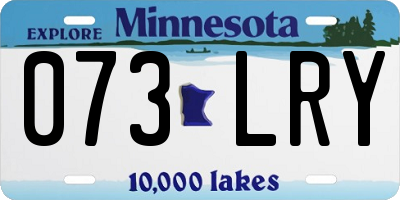 MN license plate 073LRY