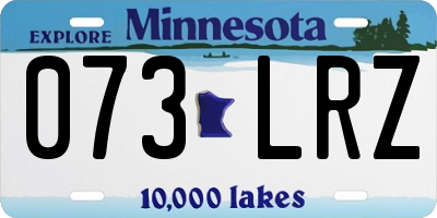 MN license plate 073LRZ