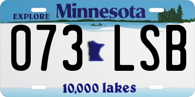 MN license plate 073LSB