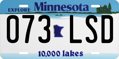 MN license plate 073LSD