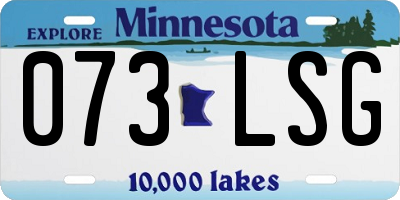 MN license plate 073LSG