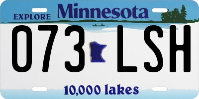 MN license plate 073LSH