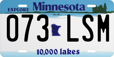 MN license plate 073LSM