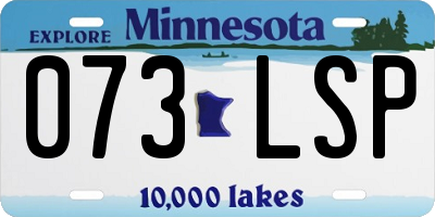 MN license plate 073LSP