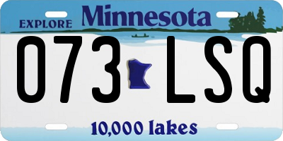 MN license plate 073LSQ