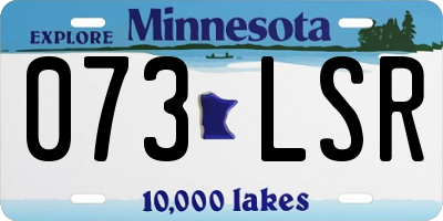 MN license plate 073LSR