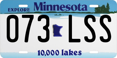 MN license plate 073LSS
