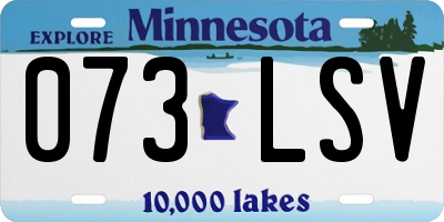 MN license plate 073LSV