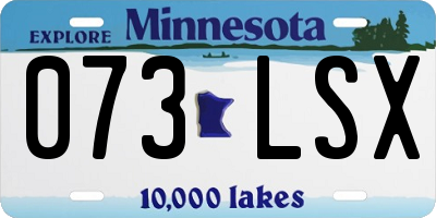 MN license plate 073LSX