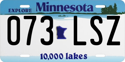 MN license plate 073LSZ