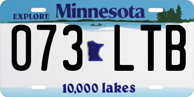 MN license plate 073LTB