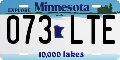 MN license plate 073LTE