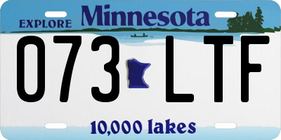 MN license plate 073LTF