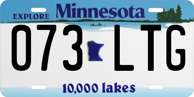 MN license plate 073LTG
