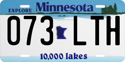 MN license plate 073LTH