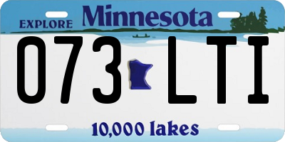 MN license plate 073LTI