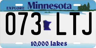 MN license plate 073LTJ