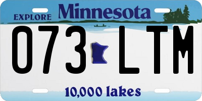 MN license plate 073LTM