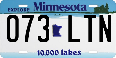 MN license plate 073LTN