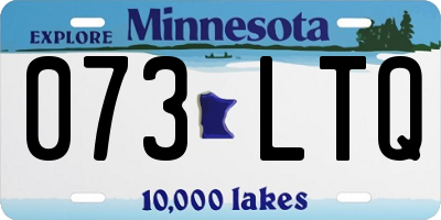 MN license plate 073LTQ