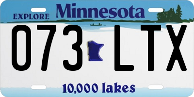 MN license plate 073LTX