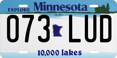 MN license plate 073LUD