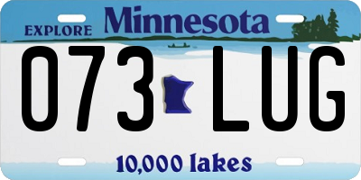 MN license plate 073LUG