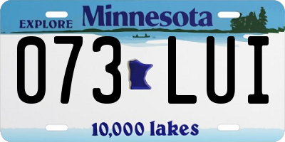 MN license plate 073LUI