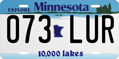 MN license plate 073LUR