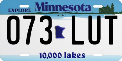 MN license plate 073LUT