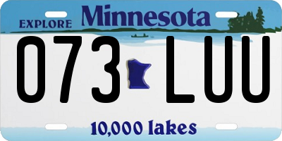 MN license plate 073LUU