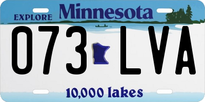 MN license plate 073LVA