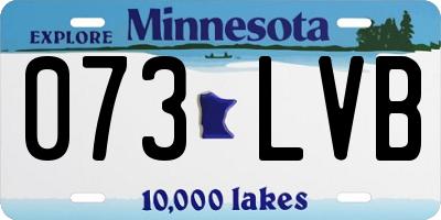 MN license plate 073LVB