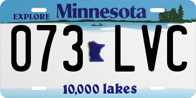 MN license plate 073LVC