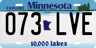 MN license plate 073LVE