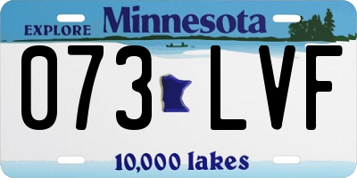MN license plate 073LVF