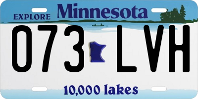 MN license plate 073LVH