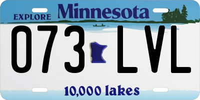 MN license plate 073LVL
