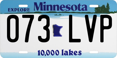 MN license plate 073LVP