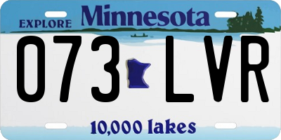 MN license plate 073LVR