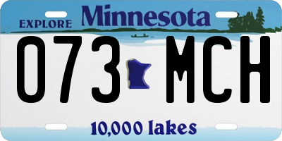 MN license plate 073MCH