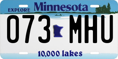 MN license plate 073MHU