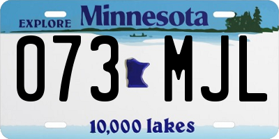 MN license plate 073MJL