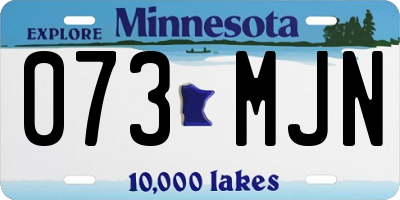 MN license plate 073MJN