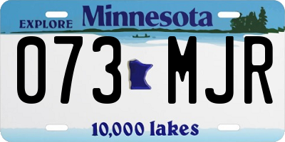 MN license plate 073MJR