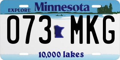 MN license plate 073MKG